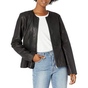 image:imageBB DAKOTA Womens Clary Soft Lamb Peplum JacketBlack