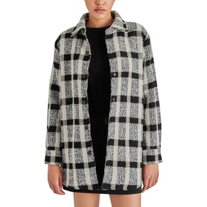 image:imageSteve Madden Apparel Womens Eldridge Shirt JacketCoatBlack Plaid