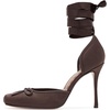 image:imageSteve Madden Womens Larina Pump  Party ShoesDark Brown Satin