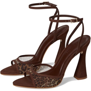 image:imageSteve Madden Womens Beki Heeled Sandal  Party SandalsLeopard Mesh