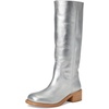 image:imageSteve Madden Womens Riggs Knee High Boot  Casual BootsSilver Leather
