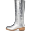 image:imageSteve Madden Womens Riggs Knee High Boot  Casual BootsSilver Leather