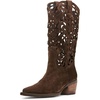 Brown Suede Cutout