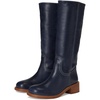 Navy Leather